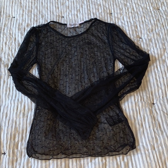 New OUT FROM UNDER Sheer LONG SLEEVE TOP - Picture 1 of 5